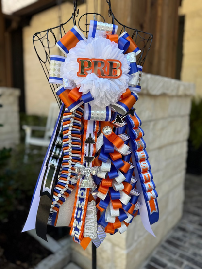 Single Homecoming Garter, Grand Oaks High School.  Custom monogram